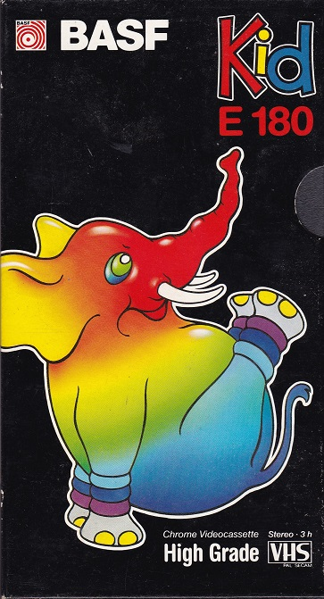 VHS, Video Home System BASF Kid 180 Type II Chrome Europe