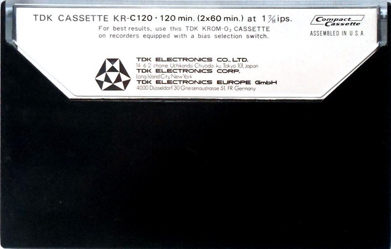 Compact Cassette TDK KR Krom 120 Type II Chrome 1973 Europe, USA