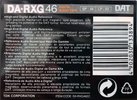Digital Audio Tape TDK DA-RXG 46 "DA-RXG46EC" Type IV Metal 1996 Europe