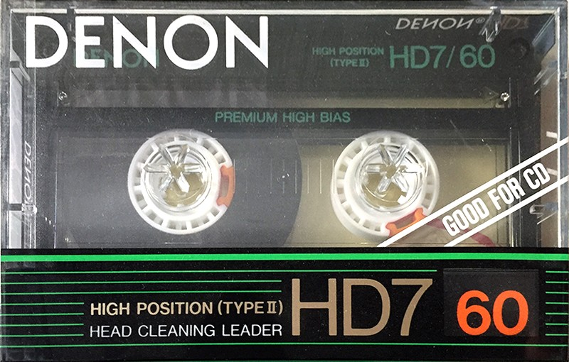 Compact Cassette Denon HD7 60 Type II Chrome 1988 Europe, USA