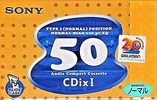 Compact Cassette Sony CDix I 50 "C-50CDX1G" Type I Normal 1999 Japan