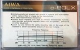 Compact Cassette Aiwa LX 90 Type I Normal 1982 Worldwide