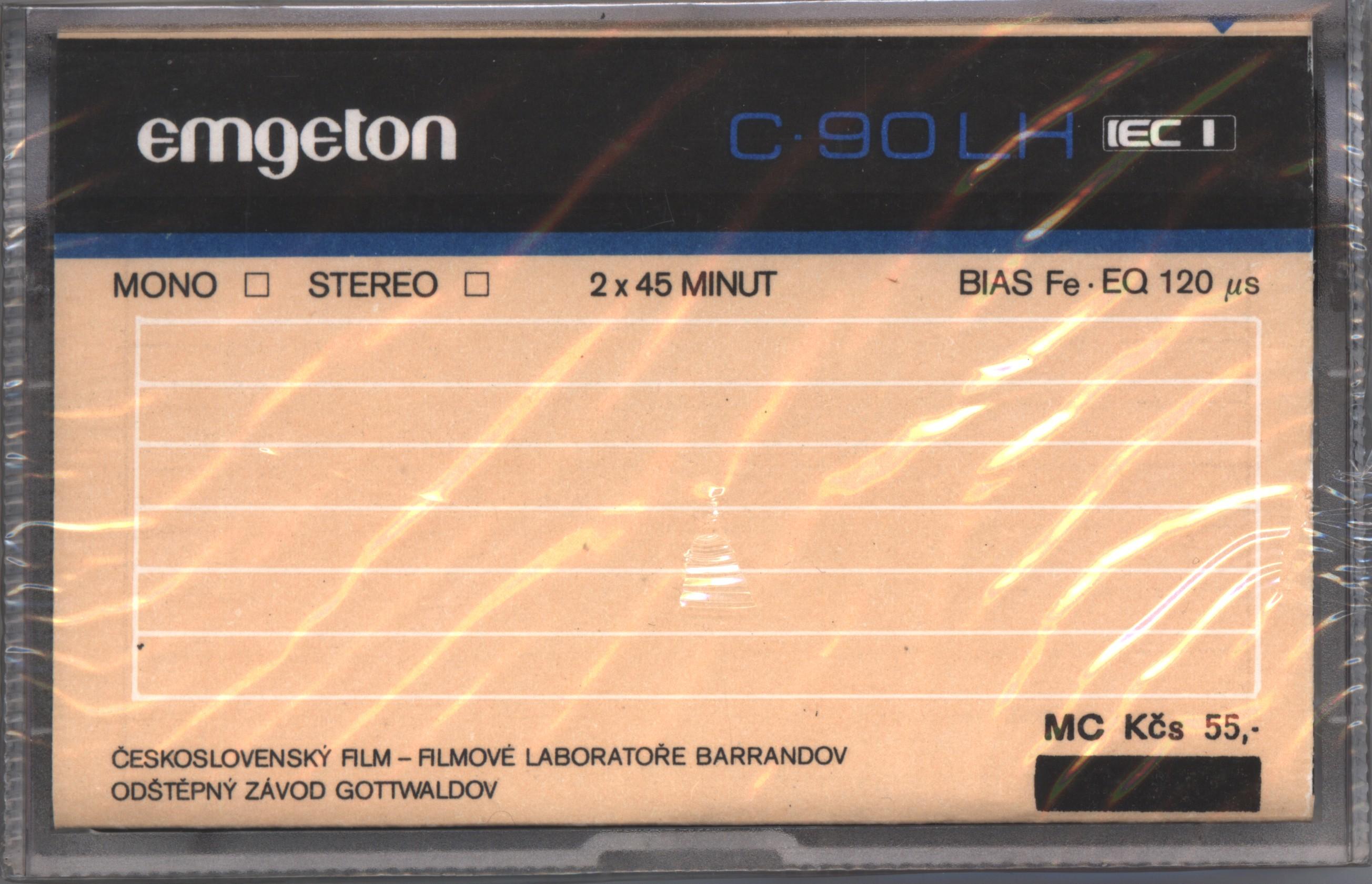 Compact Cassette Emgeton LH 60 Type I Normal 1987 Czechoslovakia