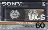 Compact Cassette Sony UX-S 60 Type II Chrome 1986 Europe
