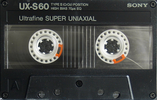 Compact Cassette Sony UX-S 60 Type II Chrome 1986 Europe