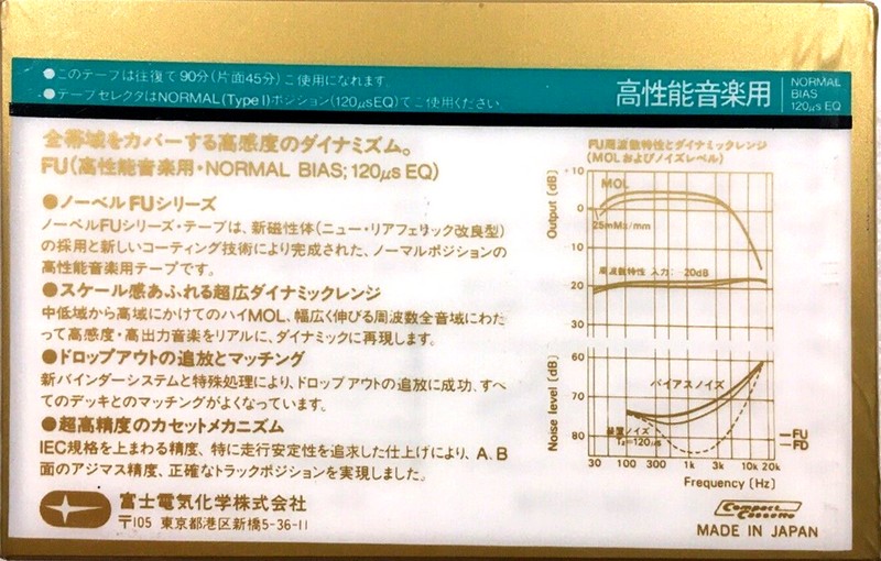 Compact Cassette Novel 90 "FU" Type I Normal Japan