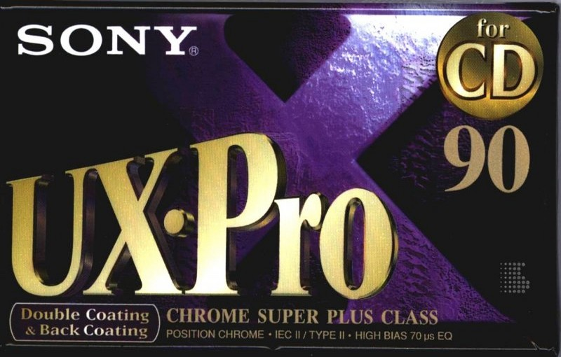 Compact Cassette Sony UX-Pro 90 Type II Chrome 1998 Europe