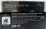Compact Cassette Sony CD-IT 74 "C-74CDIT2C" Type II Chrome 1997 North America