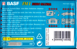 Compact Cassette BASF FM I Ferro Maxima 60 Type I Normal 1995 Europe