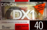 Compact Cassette Denon DX1 40 "DX1-40TE" Type I Normal 1992 Europe