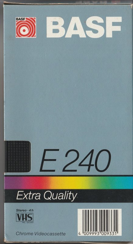 VHS, Video Home System BASF Extra Quality 240 Type II Chrome 1988 Europe