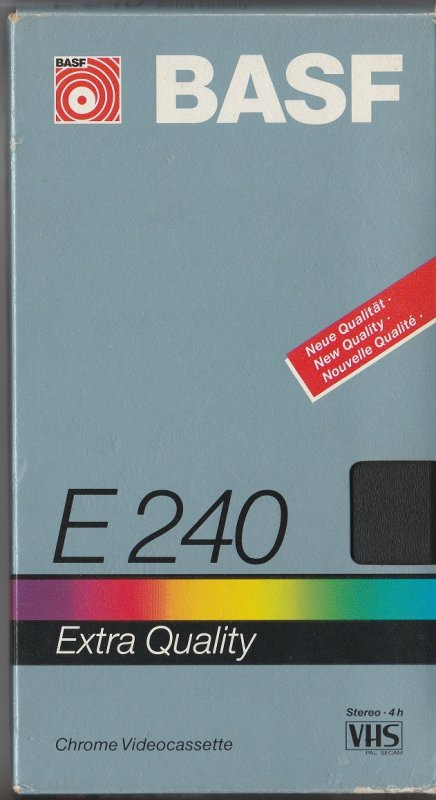 VHS, Video Home System BASF Extra Quality 240 Type II Chrome 1988 Europe