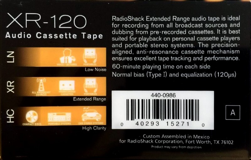 3 pack: Realistic Radio Shack - XR 120