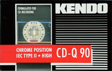 Compact Cassette Kendo CD-Q 90 Type II Chrome 1990 Germany
