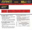 Compact Cassette Monaco HS-I 60 Type I Normal 1988 Europe