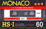 Compact Cassette Monaco HS-I 60 Type I Normal 1988 Europe
