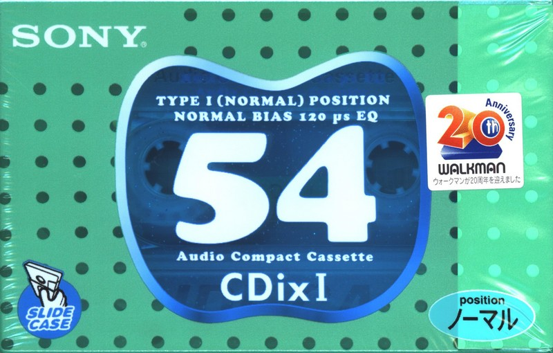 Compact Cassette Sony CDix I 54 "C-54CDX1G" Type I Normal 1999 Japan