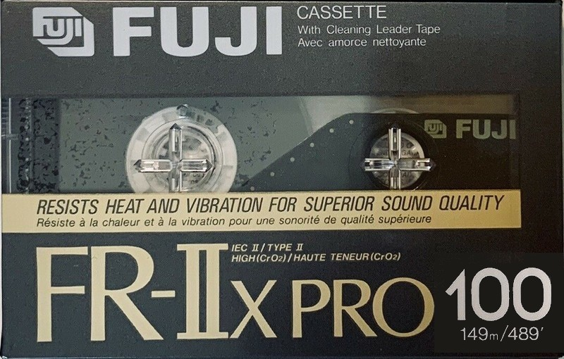 Compact Cassette Fuji FR-IIx Pro 100 Type II Chrome 1989 North America