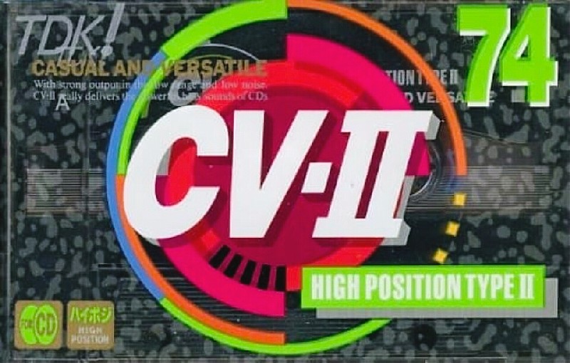 Compact Cassette TDK CV-II 74 "CV2-74A" Type II Chrome 1992 Japan