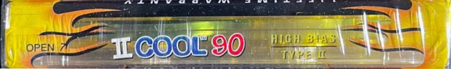 Compact Cassette ICE COOL 90 "Yellow" Type II Chrome 1996 USA