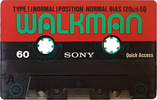 Compact Cassette Sony Walkman 60 Type I Normal 1989 Europe