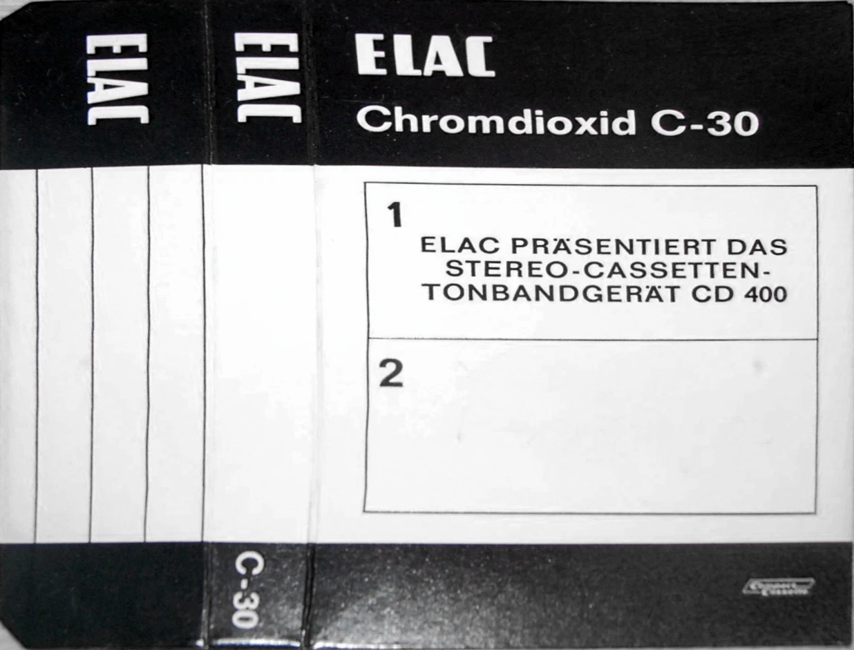 Compact Cassette Elac 30 Type II Chrome 1973 Germany