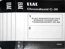 Compact Cassette Elac 30 Type II Chrome 1973 Germany