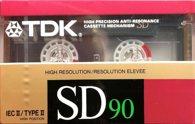 Compact Cassette TDK SD 90 Type II Chrome 1988 North America