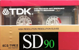 Compact Cassette TDK SD 90 Type II Chrome 1988 North America