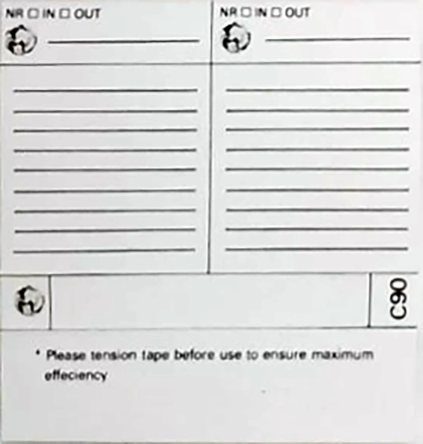 Compact Cassette CLT 90 Type I Normal Hong Kong