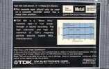 Compact Cassette TDK MA 90 Type IV Metal 1979 USA