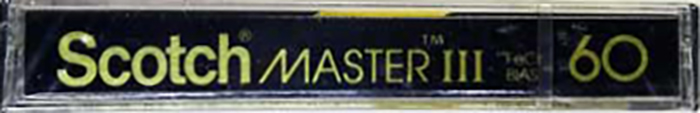 Compact Cassette Scotch Master III 60 Type III Ferro Chrome 1981 Japan