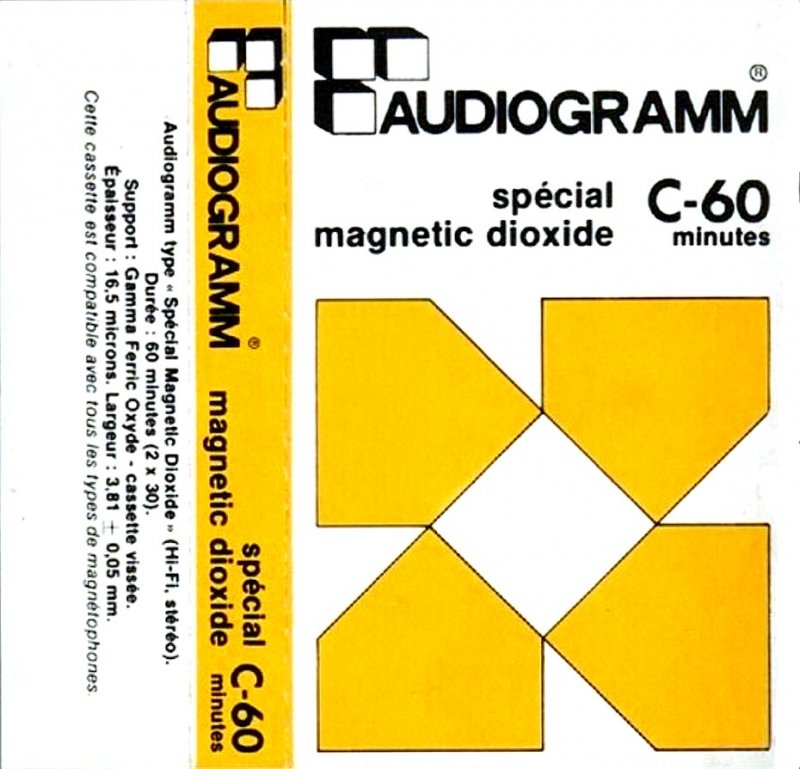Compact Cassette Audiogramm 60 Type I Normal 1980 France