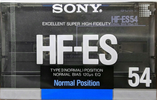 Compact Cassette Sony HF-ES 54 "HF-ES 54A" Type I Normal 1988 Japan