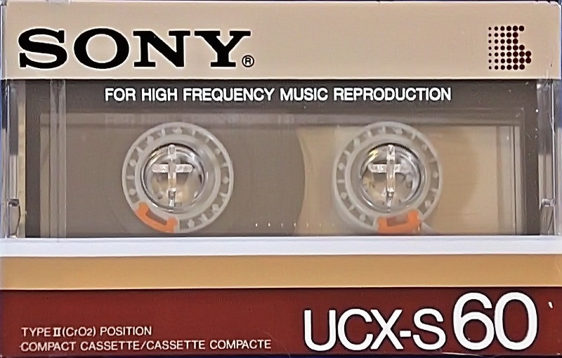 Compact Cassette Sony UCX-S 60 Type II Chrome 1985 North America