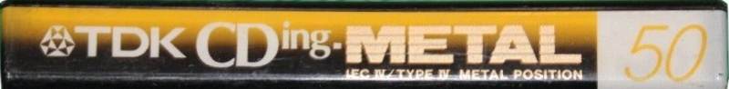 Compact Cassette TDK CDing Metal 50 "CDING4-50EB" Type IV Metal 1997 Europe