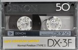 Compact Cassette Denon DX-3F 50 "DX3F50S" Type I Normal 1985 Japan