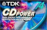Compact Cassette TDK CD Power 74 Type II Chrome 2001 North America