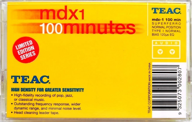 Compact Cassette:  Teac - MDX1 100