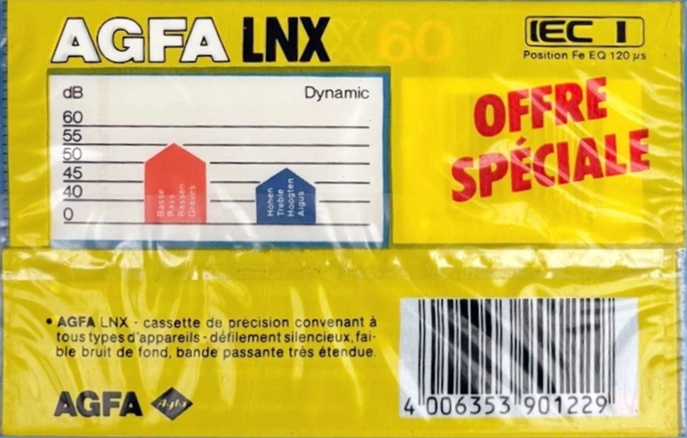 3 pack AGFA LNX 60 Type I Normal 1986 France
