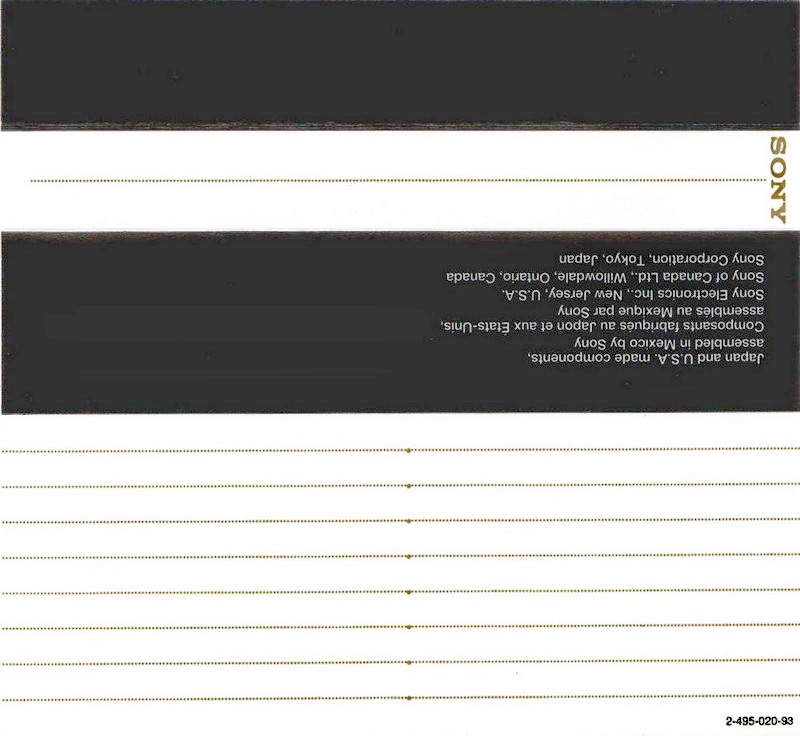 Compact Cassette Sony UX 90 Type II Chrome 1996 North America