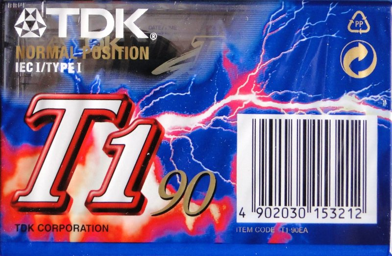 Compact Cassette TDK T1 90 "T1-90EA" Type I Normal 1997 Worldwide