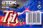 Compact Cassette TDK T1 90 "T1-90EA" Type I Normal 1997 Worldwide