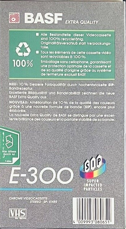 VHS, Video Home System: BASF  - Extra Quality 300