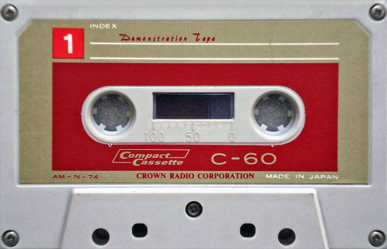 Compact Cassette Crown / Crown Radio Corporation 60 "AM-N-74" Demonstration Tape 1978 Japan