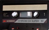Compact Cassette Schneider Chrom DX Super 60 Type II Chrome 1985 Europe