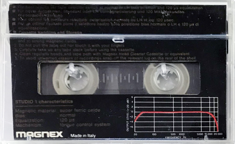 Compact Cassette Magnex Studio 1 60 Type II Chrome 1979 Europe