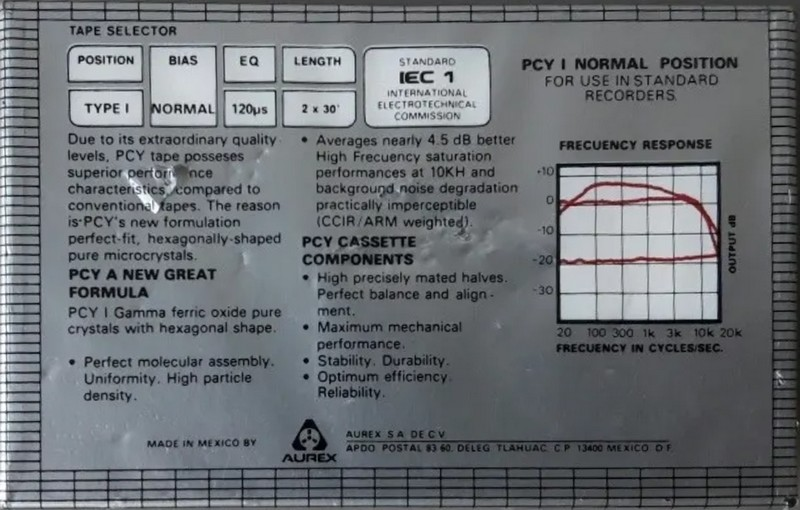 Compact Cassette:  Ampex - PCY I 60