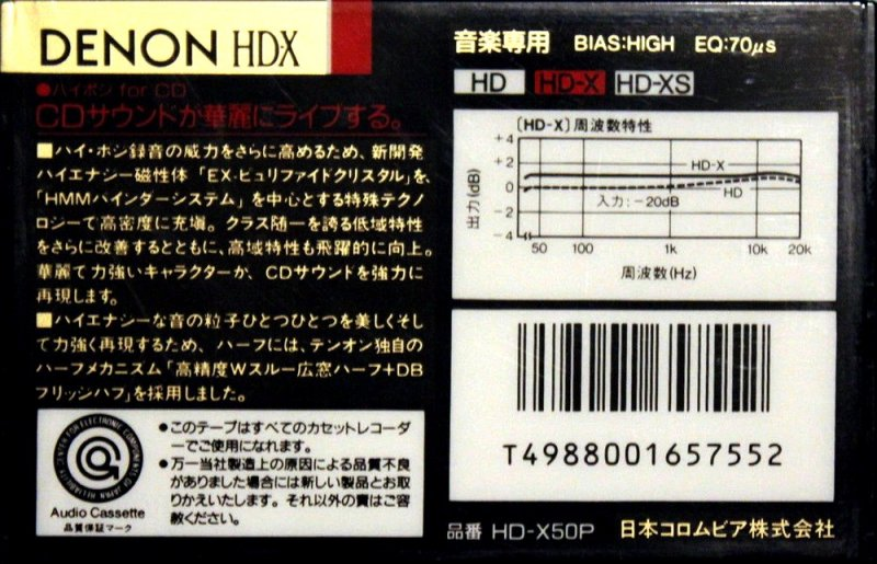 Compact Cassette: Nippon Columbia / Denon Denon - HD-X 50