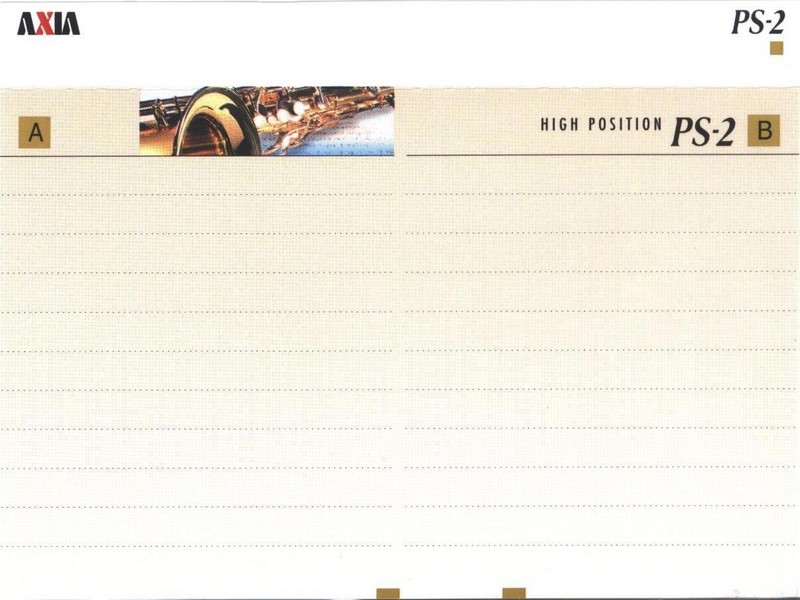 Compact Cassette AXIA PS-II / PS-2 30 "PS2H 30" Type II Chrome 1996 Japan